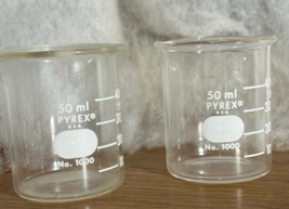 2 Pyrex 50ml Beakers, Great Shot Glasses - £2.39 GBP