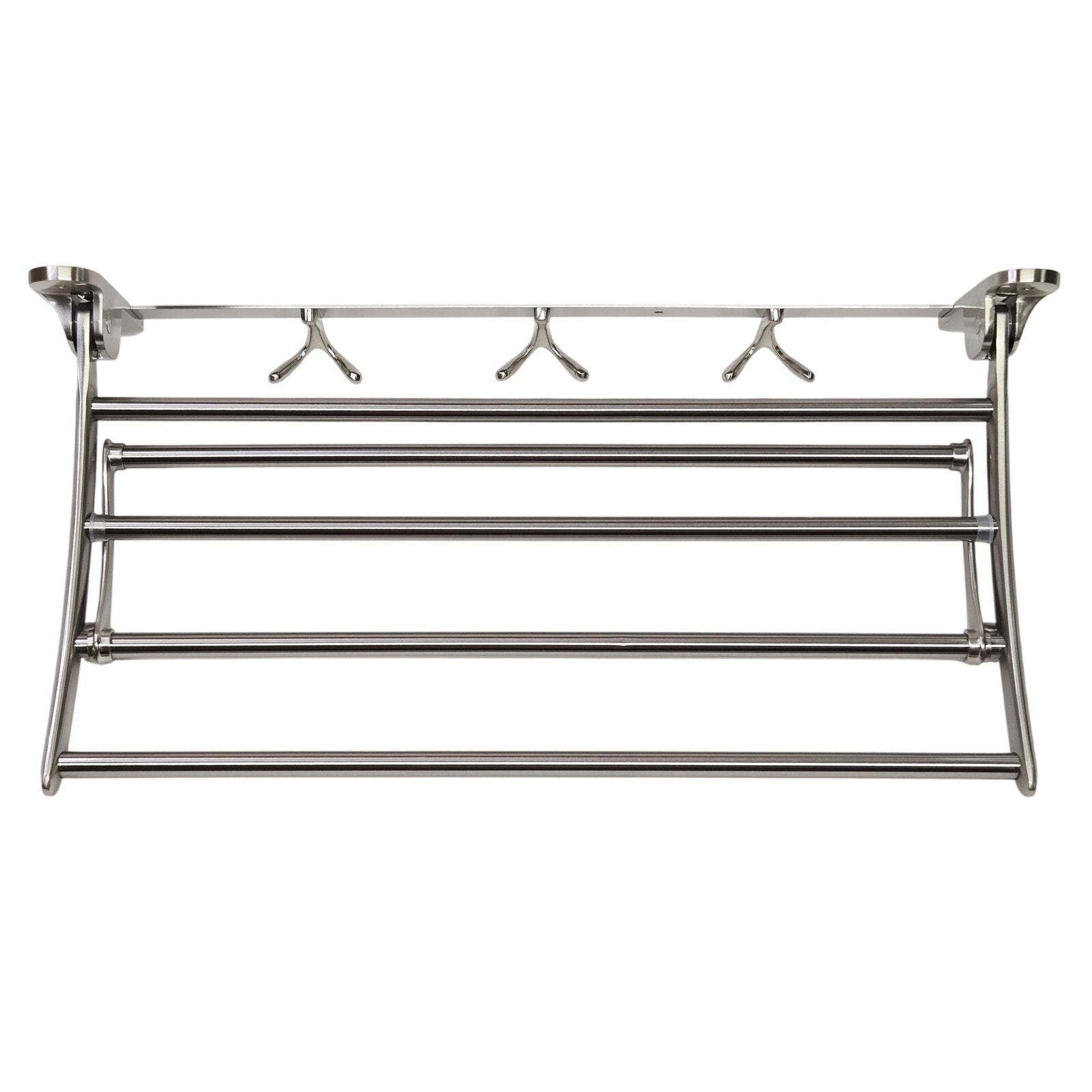 Signature Hardware 296124 19-3/4&quot; Brass Towel Rack with Bar - Brushed Ni... - $79.90
