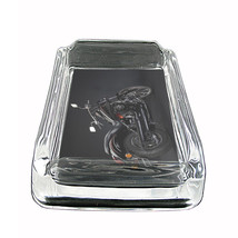 Motorcycle Glass Ashtray D7 4&quot;x3&quot; Speed Racing Bike - $49.45