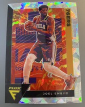 2020-21 Panini Flux #134 Joel Embiid SP Silver Cracked Ice Prizm 76ers NBA - £3.18 GBP