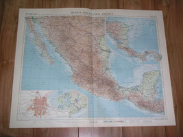 1957 Vintage Map Of Mexico Yucatan Panama Canal / Scale 1:5,500,000 - £21.45 GBP