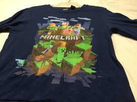 Mad Engine Minecraft T shirt Long Sleeve Large Boys Blue - £7.87 GBP