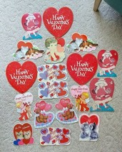 Vintage Valentine&#39;s Cute Cardboard Decorations - £23.17 GBP