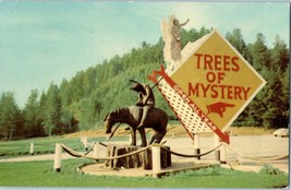 Trees if Mystery Redwood Highway California Postcard 1952 - £7.87 GBP