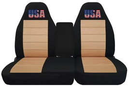 Front Set Car Seat Covers Fits Ford F150 Truck 97-03 40/60 Highback W/ Console - £94.16 GBP