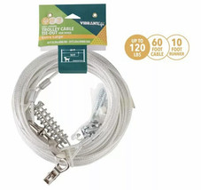 60ft 120lb  Dog Vibrant LifeReflective 10ft Trolley Runner Cable Tie Out - $38.60
