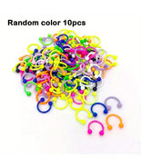 Pieces 16G Stainless Steel Horseshoe Septum Piercing Nose Rings Hoop 10PCS - $16.63 CAD