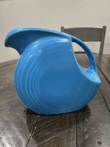 Fiestaware Homer Laughlin Peacock Blue Disc Large Pitcher, Retired - £45.78 GBP