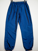 Vtg Windbreaker Pants Adult Size S Blue Iridescent Elastic Waist Made in USA - £11.91 GBP