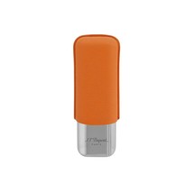 S.T. Dupont - Double Cigar Case Leather Orange &amp; Chrome - 183266 - $4,004.14 MXN
