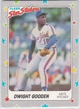 G) 1988 Fleer Star Stickers - Baseball Trading Card - Dwight Gooden - #102 - £1.56 GBP