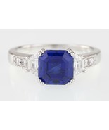 Imperial Blu Spinello &amp; Zirconia Cubica Anello Argento Sterling (Misura 8) - $298.96