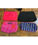New LOT 4 Different Mixed Fabric Mod Retro Cosmetic Make Up Bags Lauder ... - £9.28 GBP
