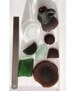 Genuine Surf Tumbled Sea Glass Lot of 8 Extra Large Pieces USA - £17.69 GBP
