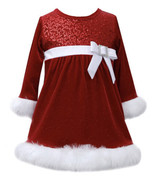Toddler Girls&#39; Bonnie Jean Red/White Sequin Christmas Santa Dress Sz 2T NWT - €31,30 EUR