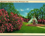 Smith Monument Brandywine Park Wilmington DE UNP Linen Postcard I4 - £3.07 GBP