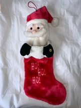 Stocking Plush Sings Santa Claus Is coming to town Gemmy Lights - £29.97 GBP