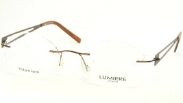 Lumiere Eyewear Italy 7802 C2 Brown Eyeglasses Glasses Rimless 49-18-140 (Notes) - £37.33 GBP