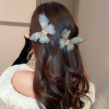 Dynamic Tulle Butterfly Hair Clip Set - 2 Pieces with Moving Wings - £4.13 GBP