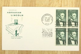 US Postal History Cover FDC 1959 Abraham Lincoln Sesquicentennial Hodgen... - £8.58 GBP