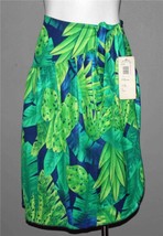 VTG Jantzen Bright Tropical Palm Fronds Leaves Sarong Wrap Skirt Wm&#39;s M ... - $26.99