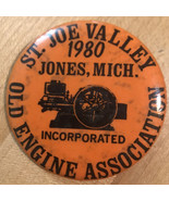 1980 St Joe Valley Old Engine Association Pinback Button Tractor Pin Jon... - $6.35 CAD