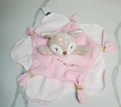Mary Meyer Double Layer Baby Deer Lovey Pink Tan Plush Security Blanket - £16.48 GBP