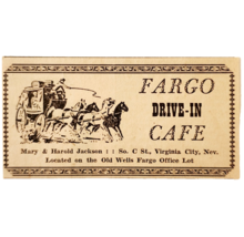 1957 Fargo Drive In Cafe Restaurant Advertisement Virginia City Vintage ... - $28.01 CAD