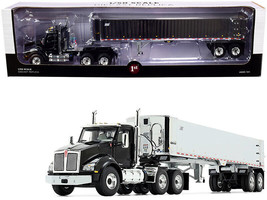 Kenworth T880 Day Cab with East Genesis End Dump Trailer Black and Chrome 1/5... - £128.74 GBP