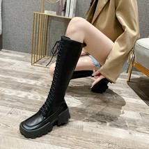 2021 New Women&#39;s Thick-soled Knee-length Fashion Boots Women&#39;s Square Head Zippe - £78.99 GBP
