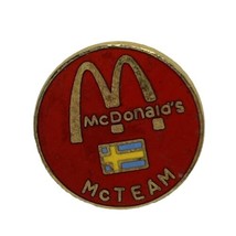 McDonald’s Sweden McTeam Restaurant Employee Crew Enamel Lapel Hat Pin - £8.08 GBP