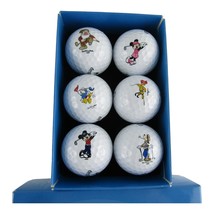 Six Unique Mickey Mouse Walt Disney World Collectible Logo Golf Balls - $29.02