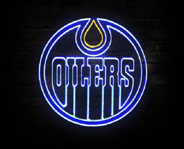Brand New NHL Edmonton Oilers Beer Bar Neon Light Sign 16&quot;x16&quot; [High Qua... - £109.07 GBP