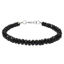 Handmade Natural Black Onyx Beads Gemstone Healing Reiki Unisex Bracelet Jewelry - £7.44 GBP