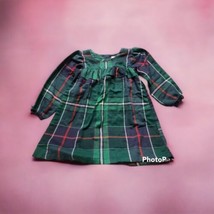 Nordstrom Toddler Girl Size 4 Nightgown Sleepwear Polyester Plaid Green Navy Red - £14.29 GBP