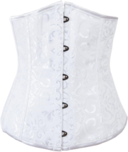 Women&#39;s Brocade Underbust Boned Corset Bustier Waist Trainer + matching ... - $21.53