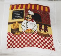 Set Of 2 Same Printed Cotton Dishcloths Set (12&quot;x12&quot;) Fat Chef &amp; Brick Oven, Bh - £7.15 GBP