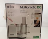 Braun Multipractic 100 Food Processor New Open Box Old Stock Vtg Unused ... - $96.57