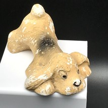 Vintage Brown Playful Beagle Chalkware Dog, Invitation to Play, Puppy Lovers - £49.49 GBP
