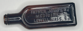 Father John&#39;s Medicine Bottle Brown Glass Vtg Rx Pharmacy Medicinal USA ... - £7.80 GBP