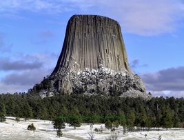 Devils Tower National Momument 8.5x11&quot; Photo Print Igneous Rock Landscape - $8.11