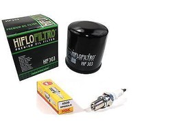 Oil Filter + NGK Spark PlugTune Up Kit For 2002-2006 Yamaha YFM 660 Grizzly 4x4 - £14.91 GBP