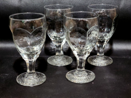 Vintage Libbey CHIVALRY CLEAR 6½&quot; Panel Water Iced Tea Beverage Glass - Set Of 4 - £27.12 GBP