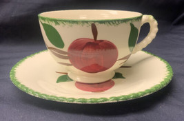 Blue Ridge Southern Pottery Quaker Apple 6 Cups &amp; 5 Saucers - £12.79 GBP