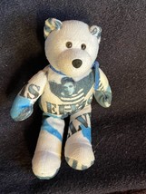 Limited Treasures Blue &amp; White Plush ELVIS Teddy Bear Stuffed Animal – 9 inches - £7.46 GBP