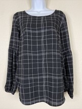 Apt 9 Womens Size M Black &amp; White Striped Blouse Long Sleeve - £5.06 GBP
