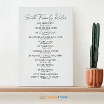 Personalized Family Rules Sign Custom Our Family Rules Print Room Decor -PB72 - £24.41 GBP+