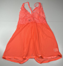 avidlove NWT women’s S orange lingerie lace babydoll chemise halter teddy Q11 - £10.20 GBP