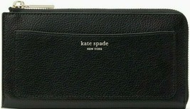 Kate Spade Eva Black Leather L Zip Continental Wallet WLRU5361 NWT $189 MSRP FS - £58.24 GBP