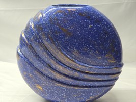 Original ArtMark Blue Speckled Vase, 80&#39;s/90&#39;s Contemporary Decor, Vinta... - $16.92